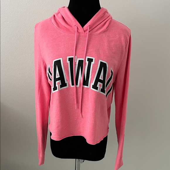 PINK Victoria's Secret Tops - PINK Victoria's Secret Bright Pink Hawaii Hoodie
